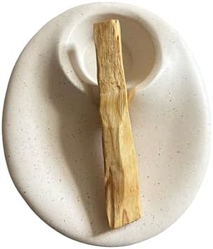 Ceramic Incense Stick Holder, Speckled Ash Catcher Tray with Anti-Slip Base, Minimalist Round Incense Burner for Palo Santo, Sticks, Ideal for Home Decor Meditation Yoga by Unknown