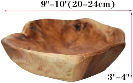 Creative Wood Bowl - Root Carved, Handmade, Natural Real Wood Candy Serving Bowl (9"-10") - Image 6