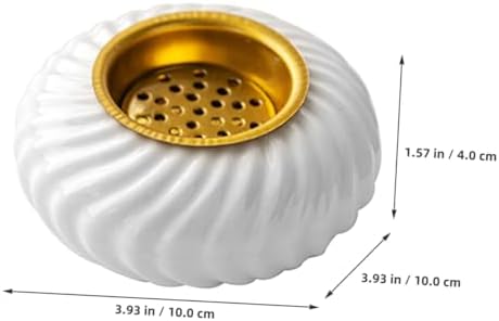 Ceramic Incense Holder Round White Bowl Shaped Decorative Censer - Image 3
