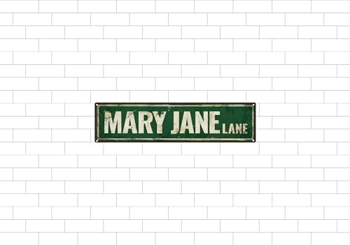 Vintage Tin Mary Jane Sign Retro Metal Sign Suitable For Home Street Shop Garage Bar Farm Garden - Multi-Purpose For Indoor/Outdoor Use Plaque 4x16 Inch - Image 6