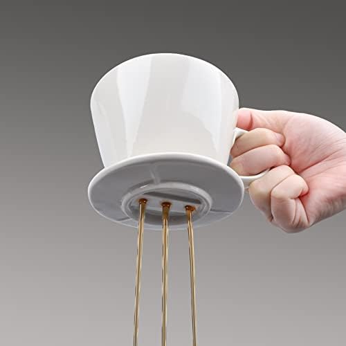 Segarty Pour Over Coffee Maker, Single Cup White Ceramic Coffee Dripper, Size No.2 Reusable Filter Cone Drip Holder Slow Brewer with 3 Holes Flat Bottom for Home, Office, Travel, Camping - Image 4