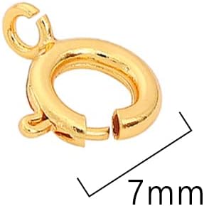18K Gold Plated Spring Clasps Non Tarnish 7mm 20pcs for Jewelry Making Findings