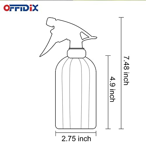 Glass Spray Bottle Blue Plant Mister Adjustable Nozzle for Plants 13.5 oz - Image 2