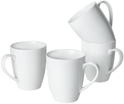 BTaT- White Coffee Mugs, 4 Pack, 16 oz, Large Mug with Handles, Ceramic Coffee Cups, Porcelain Mugs Sets for Tea, Hot Cocoa and Milk, Microwave and Dishwasher Safe by BrewToATea