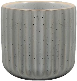 Vintage Ceramic Mug, Japanese Tea Cup 6oz Striped Cup No Handle Drinking Cup for Espresso, Cortado, Matcha, Green Tea, Microwave and Dishwasher Safe, Minimalist coffee Cup-Nordic Grey by Unknown