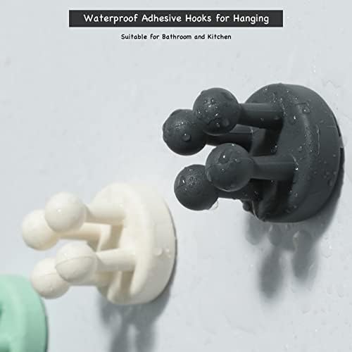 iBetterLife 6Pcs Toothbrush Holders for Bathrooms - Self-Adhesive Wall Mount to Mirror for Clipping & Hanging Shower Razor Towel Plug Cable, Utility Hooks for Home Kitchen Office Dorm Room Essentials - Image 5