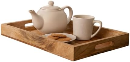 Mela Artisans Rectangular Mango Wood Serving Tray - Natural, 15x10 in by MelaArtisans