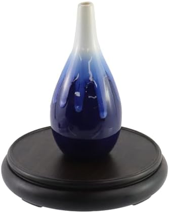 Oriental Wooden Pedestal Vintage Ebony Vase Lamp Teapot Base Solid Wood Round Display Stand Base for Classy Crafts Statue Home Decoration, 6.3" Inner Diameter - Image 4