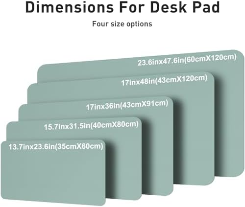 Aothia Faux Leather Desk Mat – Large Mouse Pad, Non-Slip PU Leather Blotter, Waterproof Writing Surface for Office and Home (Light Blue, 47.2" x 23.6") - Image 5