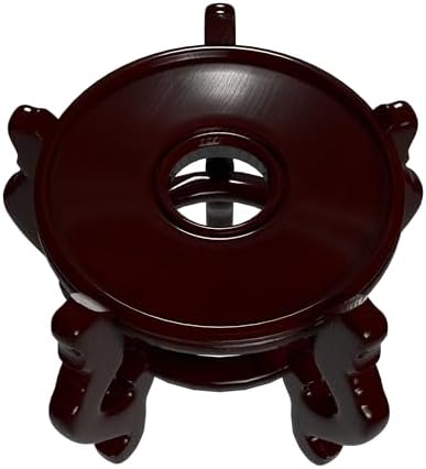 Red Lantern Rosewood Fishbowl Stand - Size 7.5 in. Base Diameter - Image 6