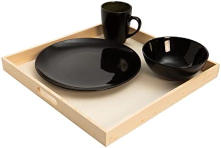 Wooden Nested Serving Trays – Unfinished Square Trays with Cut-Out Handles for Crafts, Serving, Ottomans & Home Décor – Set of 5 - Image 4