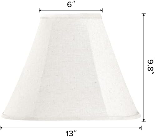 GO&SO Small Beige Lamp Shade for Table Lamps, 6"x13"x9.8" - Image 2