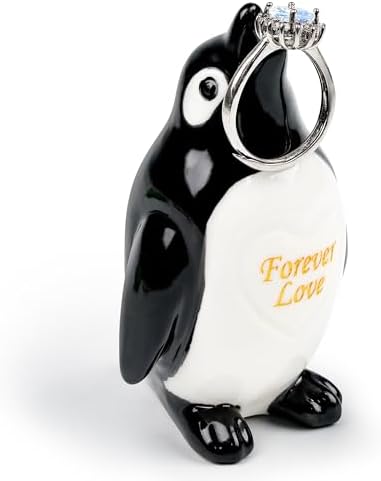 Gifts for Him Her Boyfriend Girlfriend, To My Love Handmade Ceramic Mini Penguin Anniversary Birthday Gifts for Women Men, Romantic Valentines Forever Lover Gifts for Wife Husband Couples Cute Decor by PUDDINGCABIN
