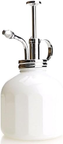 Plant Mister- White Color Glass Bottle & Brass Sprayer (Chrome) - Image 5
