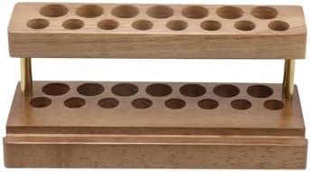 Crapyt Wooden Pen Display Stand with 15 Slots and Cell Phone Stand - Image 3
