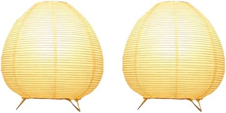YY YEARCHY Rice Paper Table Lamp 8-inch Tall by YYYEARCHY