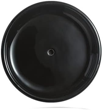Round Self Draining Soap Dish, Small Ceramic Tray, Keep Soap Dry(Black) by OHIHUW