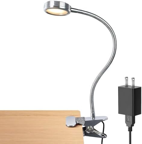 LEPOWER Clip on Light, Book Reading Lamp for Desk, Bed Headboard and Dorm by LEPOWER