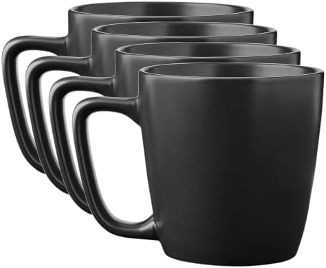 Solid Matte Black Stoneware Mug 14oz by Unknown