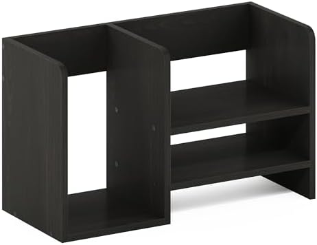 Furinno Hermite Wood Desktop Book and Home Office Supplies Storage Organizer, Espresso - Image 5