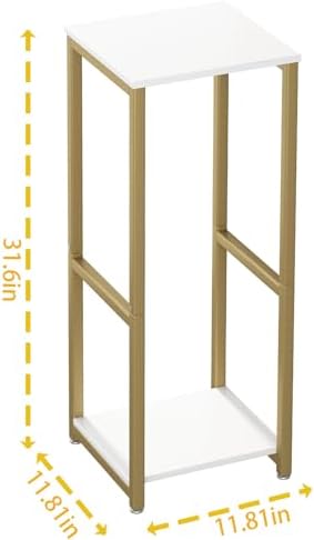 2 Tier Plant Stand Indoor Corner Tall Square Shape Plant Shelf - Image 6