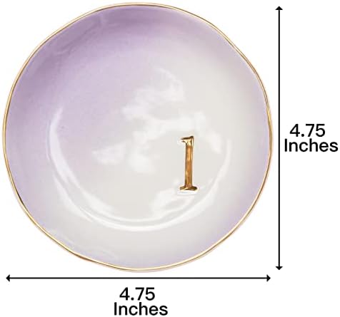 COLLECTIVE HOME - Ceramic Jewelry Tray, Decorative Trinket Dish for Rings Earrings Necklaces Bracelet Watch Keys, Birthday Mother's Day Christmas Gift for Women, 4.75", Colored Surface (L) - Image 2