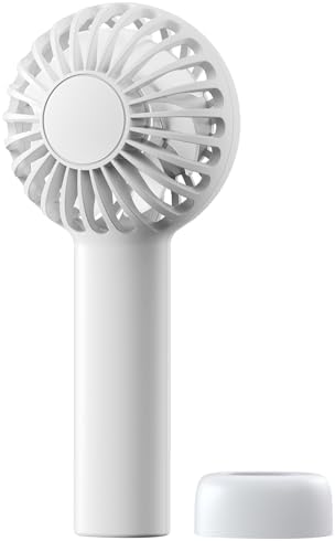 SWEETFULL Mini Portable Fan - Rechargeable Handheld Fan, 3 Speeds Personal Hand Gifts for Travel Essentials, Lash, Makeup, Eyelash, Kids, Girls, Women - USB, Cute Design White by SWEETFULL
