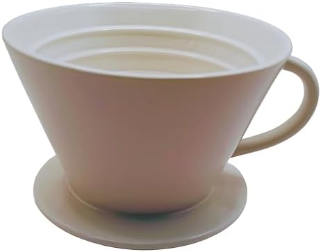 flat-bottom ceramic pour-over coffee dripper. - Image 3