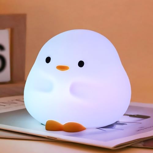 Rytinazzz Duck Night Light, Color Changing Mode & 50-Hour Battery, Squishy Silicone Lamp for Kids Room, USB Rechargeable with Timer, Mothers Day Gifts by Rytinazzz