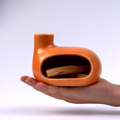 Ceramic Palo Santo Holder, Handcrafted Incense Burner Ash Catcher for Sage - Image 2