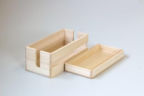Paulownia Wood Cable Management Box – Handmade Cord Organizer for Power Strips, Chargers & Routers, Minimal Japanese Cable Storage, Made in Japan by Masuda - Image 2