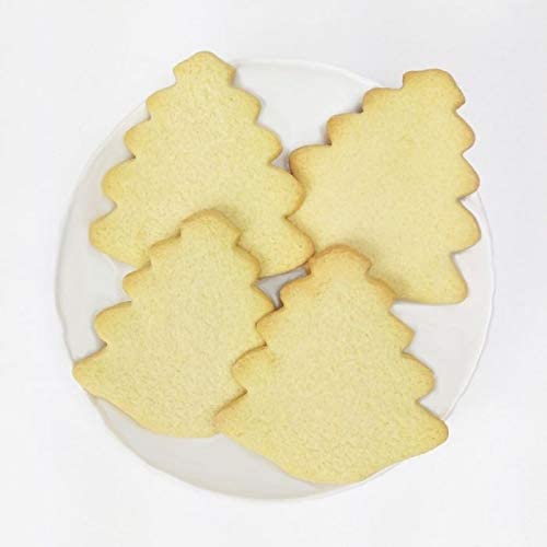 Nut Free, Plain Uniced Christmas Tree Cookies to Decorate - 50 Count