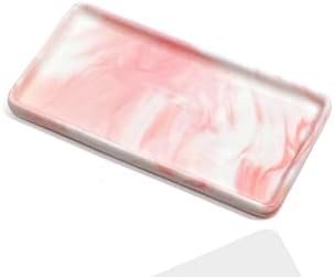 6.4" Porcelain Small Bathroom Narrow Mini Tray - Pink by VSUINGO-StriveforPerfection