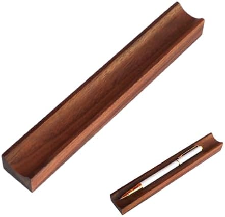 Walnut Wood Pen Tray Single Pen Holder, 7.87x1.18x0.78inch by Unknown