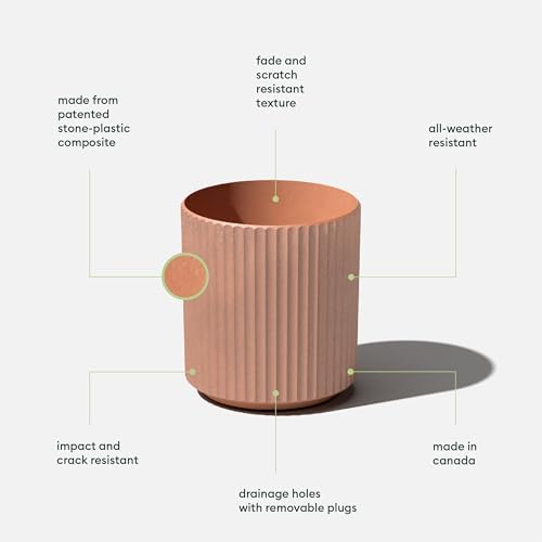 Veradek Demi Series Planter - Large Round Outdoor Planter - Image 2