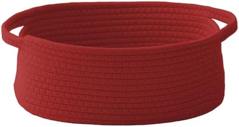 JMvicyroam Small Woven Basket, Empty Gift Basket, Red/1 Pack by JMvicyroam