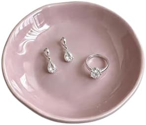 Ceramic Trinket Dish, Irregular Ring Jewelry Tray for Vanity Decor by Unknown
