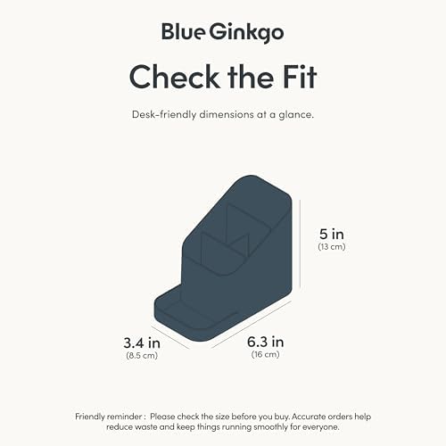 BLUE GINKGO Pen Holder, Desk Organizer, Blue, Made in Korea - Image 3