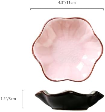 JAMEND CLXP Ice Cracking Leaf Jewelry Dish, Decorative Ring Holder Small Trinket Tray Bowl, Gifts for Daughter Mom Friends, Pink. - Image 6