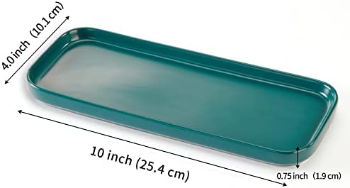 Ceramic Bathroom Tray,Kitchen Sink Organizer Tray,Cosmetics Holder (Blackish Green) - Image 5