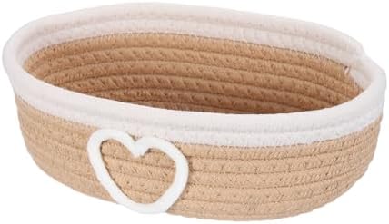 uxcell Rectangular Rope Basket 10x5.9x3.1inch Small Woven Baskets by uxcell