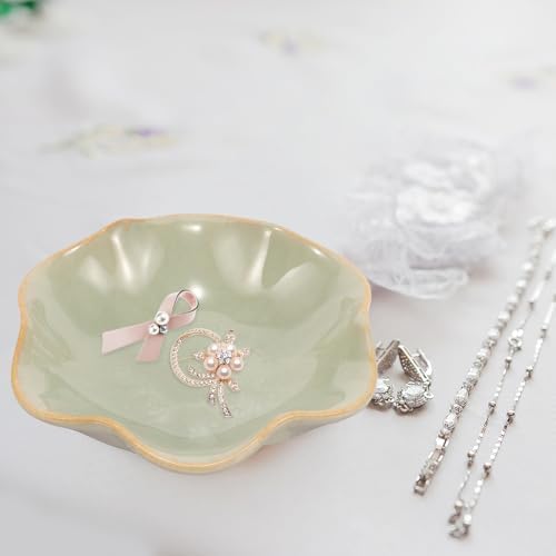TEHAUX Light Green Ceramic Jewelry Tray for Organizing and Display - Image 3
