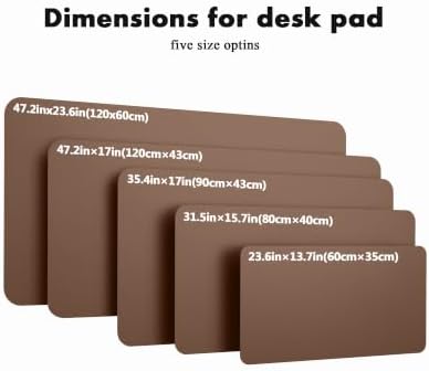 YSAGi Eco Cork Desk Pad, 47" x 17" Leather Desk Mat, Double-Sided Desk Pad Protector,Large Mouse Pad,Waterproof Desk Blotter for Office/Home(Coffee) - Image 7
