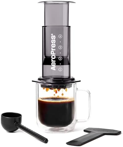 AeroPress Clear Black Coffee Press, French Press, Pour-Over & Espresso Style by AeroPress