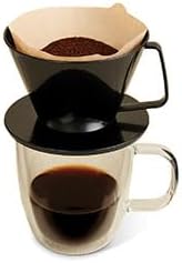 Fino Pour-Over Coffee Brewing Filter Cone, Number 1-Size, Black, Brews 1 to 2-Servings, Set of 2 - Image 2