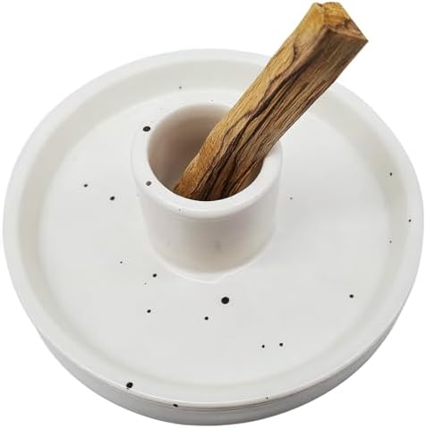 Palo Santo Holder, Ceramic Incense Stick Holder, Sage Holder for Yoga, Meditation, and Energy Cleansing, Unique Ceramic Incense Holder Gift for Palo Santo Sticks (White) by GVOPGIDESCitronellaIncense