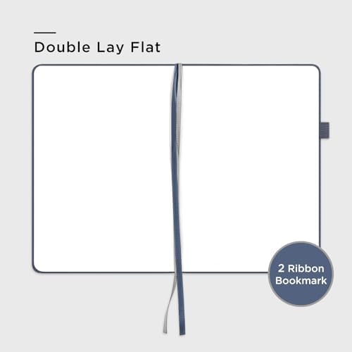 &And Per Se Blank Sketch Notebook, A5 Hardcover, 160 Pages 100gsm Thick Paper, Unlined Journal for Drawing, Doodling, Hand Lettering – Creative Gift for Artists, Designers, Writers (Dark Blue) - Image 4