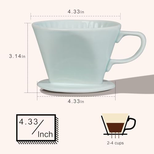 hailanbao Handmade Pour Over Ceramic Coffee Dripper - Image 2