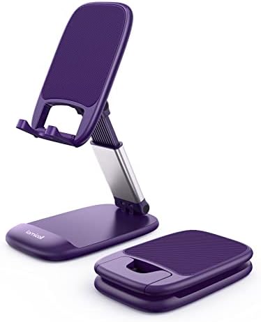 Lamicall Purple Phone Holder for Desk - Dark Purple Cellphone Stand by Lamicall