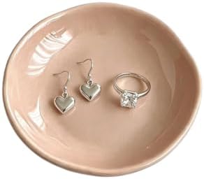Ceramic Trinket Dish, Irregular Ring Jewelry Tray for Vanity Decor by Unknown
